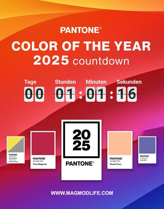 رنگ سال ۲۰۲۵ تا ساعتی دیگر معرفی خواهد شد